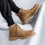نیم بوت چرم مردانه