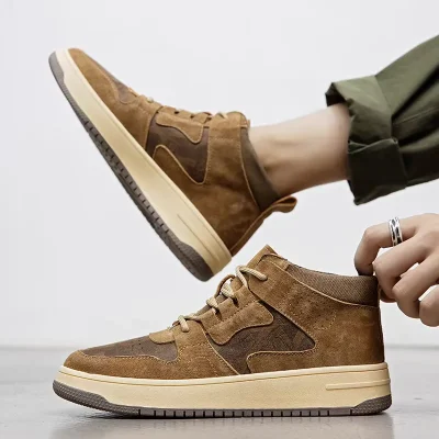 نیم بوت قهوه ای مردانه شیک