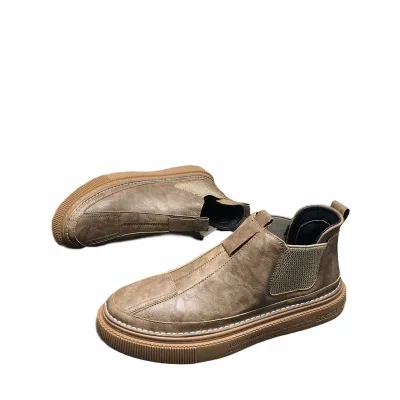 کفش مردانه قهوه ای بغل کش