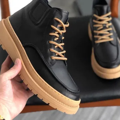 نیم بوت شیک مردانه مشکی اورجینال