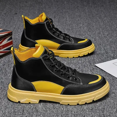 خرید کفش نیم بوت مردانه نارنجی وارداتی اورجینال