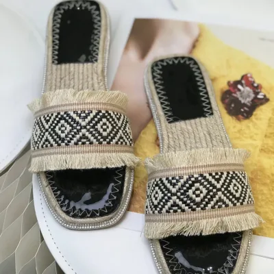 عکس مدل صندل روفرشی مکرومه دخترانه و زنانه ترند