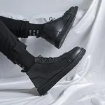 عکس کتونی ساقدار بندی پسرانه و مردانه مشکی وارداتی