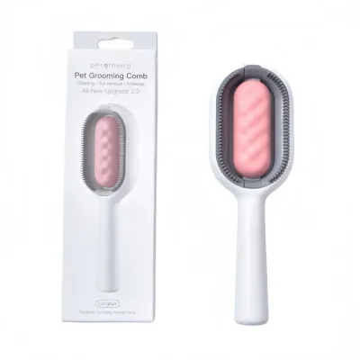 خرید شانه و پرزگیر سگ و گربه خارجی رنگ صورتی