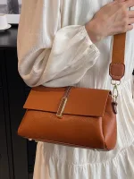 قیمت کیف دستی و دوشی زنانه و دخترانه چرم قهوه ای ساده و شیک